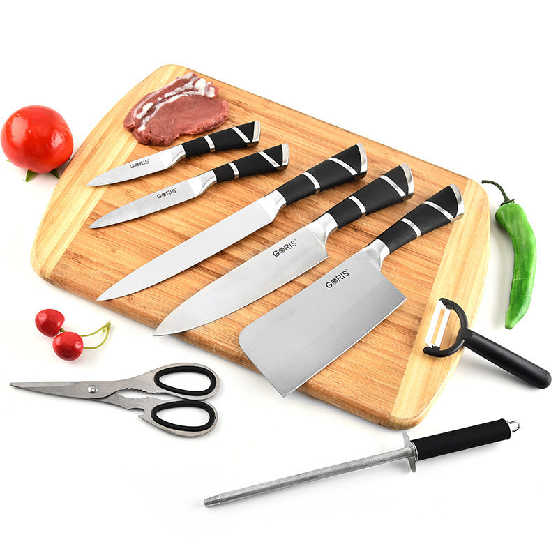 Clovoshop Kitchen Knife Set – Stainless Steel Blades with Acrylic Holder