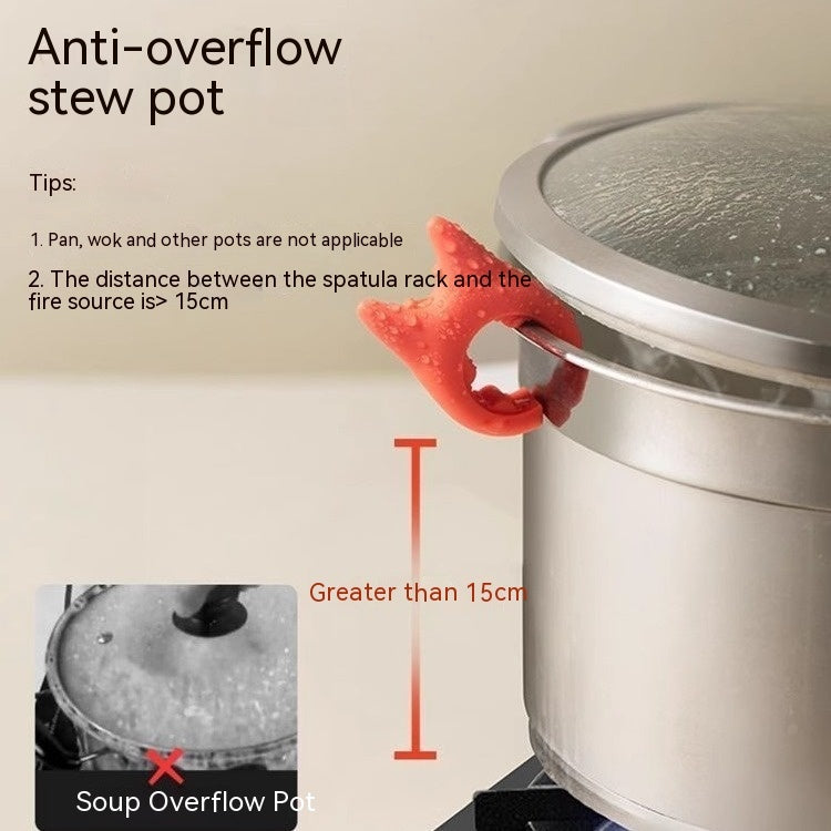 Clovoshop Multifunctional Silicone Spoon Holder – Anti-Overflow & Anti-Scalding