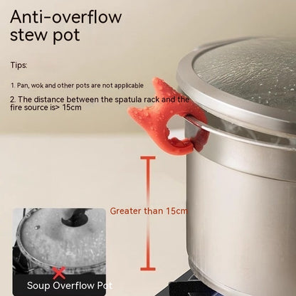 Clovoshop Multifunctional Silicone Spoon Holder – Anti-Overflow & Anti-Scalding