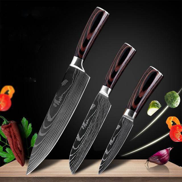 ClovoShop Carpenter’s Special 6-Piece & 8-Piece Kitchen Knife Set – Stainless Steel Chef Knife
