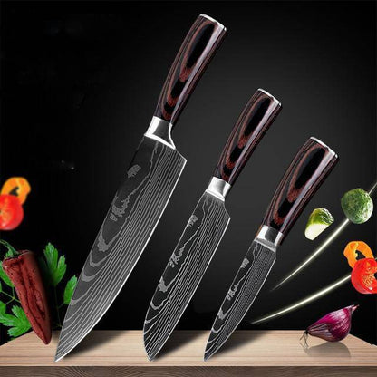 ClovoShop Carpenter’s Special 6-Piece & 8-Piece Kitchen Knife Set – Stainless Steel Chef Knife