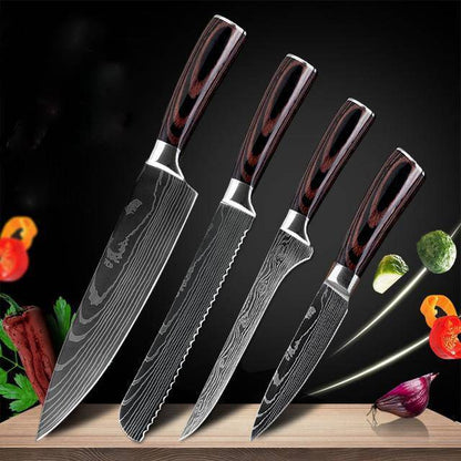 ClovoShop Carpenter’s Special 6-Piece & 8-Piece Kitchen Knife Set – Stainless Steel Chef Knife