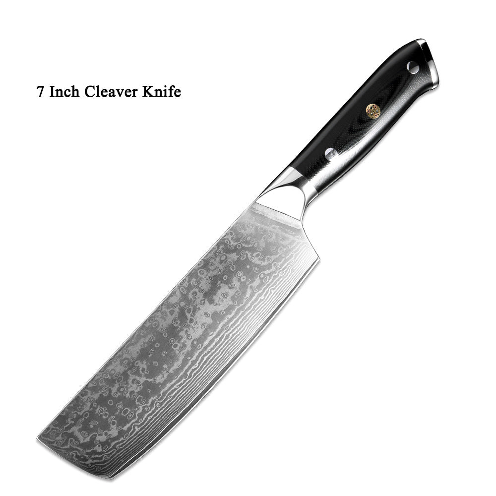 Clovoshop Japanese Damascus Steel Kitchen Knife – Fruit & Chef Knife