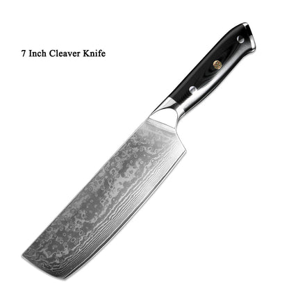 Clovoshop Japanese Damascus Steel Kitchen Knife – Fruit & Chef Knife