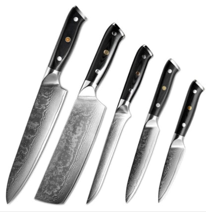 Clovoshop Japanese Damascus Steel Kitchen Knife – Fruit & Chef Knife