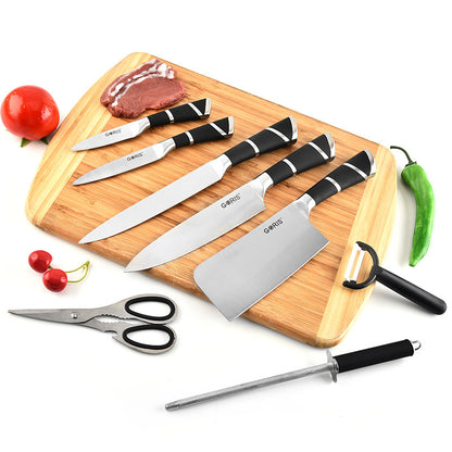 Clovoshop Kitchen Knife Set – Stainless Steel Blades with Acrylic Holder
