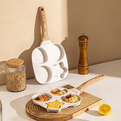 Medical Stone Breakfast Pot 4 Holes Creative Heart Egg Frying Pan