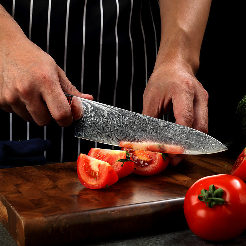 Clovoshop Pattern Kitchen Knife – Japanese Damascus Steel Chef’s Knife