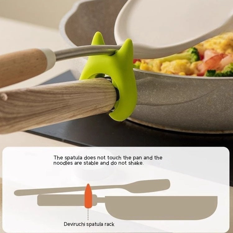 Clovoshop Multifunctional Silicone Spoon Holder – Anti-Overflow & Anti-Scalding