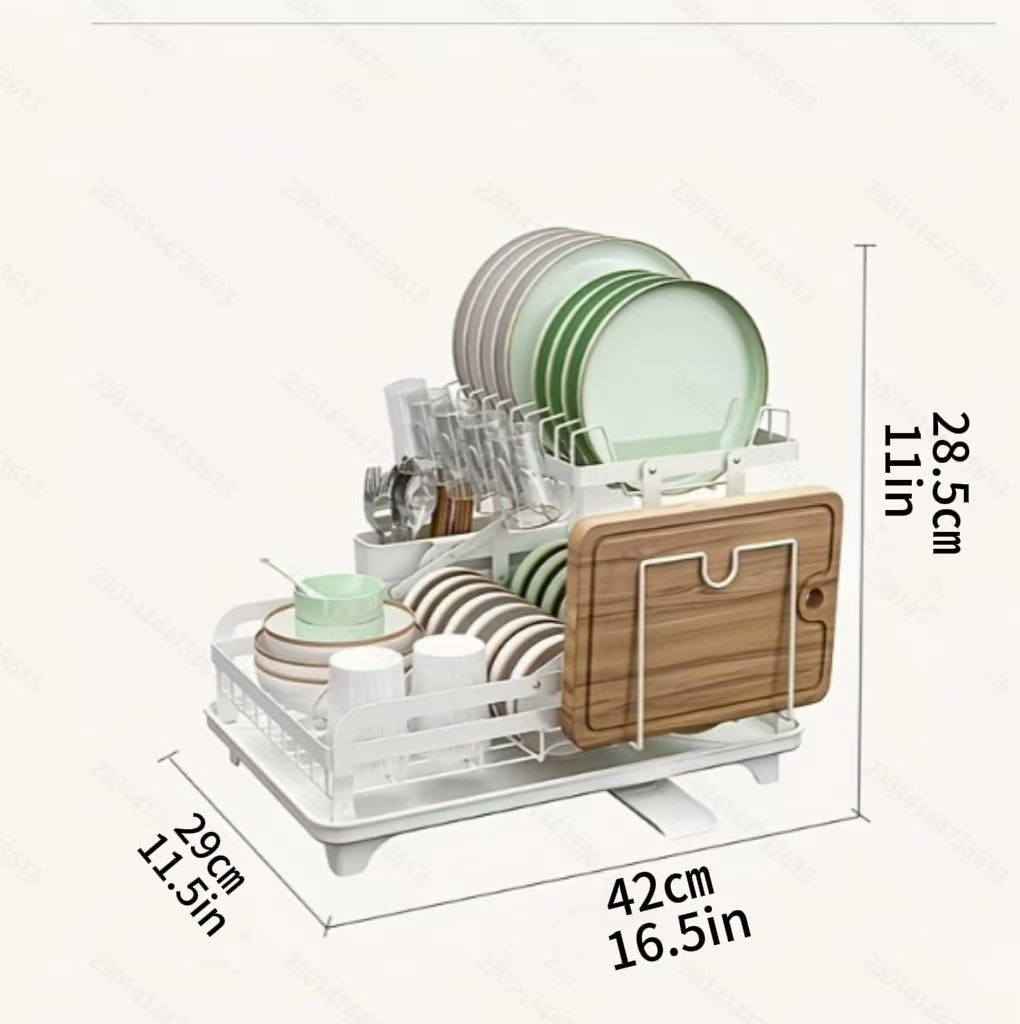 Clovoshop Collapsible Kitchen Dish Rack – All-in-One, Space-Saving Design