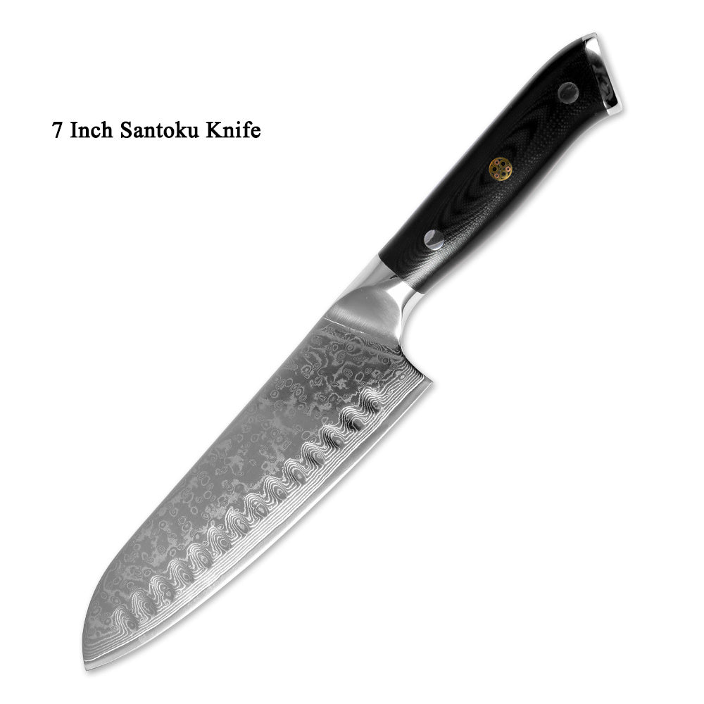 Clovoshop Japanese Damascus Steel Kitchen Knife – Fruit & Chef Knife