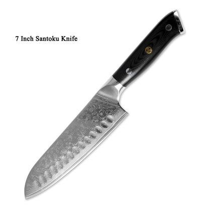 Clovoshop Japanese Damascus Steel Kitchen Knife – Fruit & Chef Knife