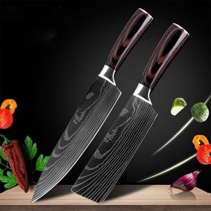 ClovoShop Carpenter’s Special 6-Piece & 8-Piece Kitchen Knife Set – Stainless Steel Chef Knife