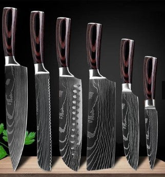 ClovoShop Carpenter’s Special 6-Piece & 8-Piece Kitchen Knife Set – Stainless Steel Chef Knife
