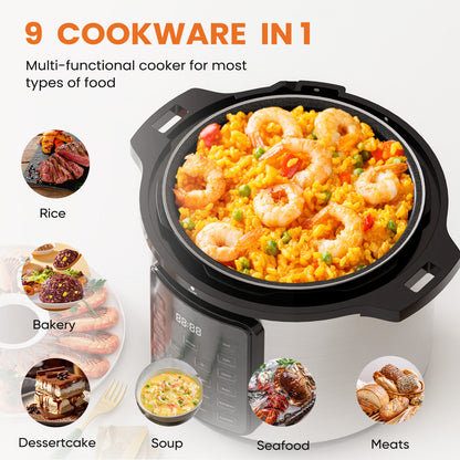 Clovoshop 9 In 1 Electric Pressure Cooker – Multi-Functional Smart Pot