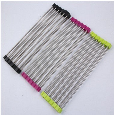 Clovoshop Folding Kitchen Drain Sink Rack – Stainless Steel, Space-Saving