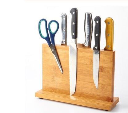 ClovoShop Kitchenware Magnetic Knife Holder – Bamboo Knife Organizer