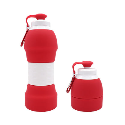 Clovoshop Silicone Folding Water Bottle – Portable 580ML for Travel & Sports