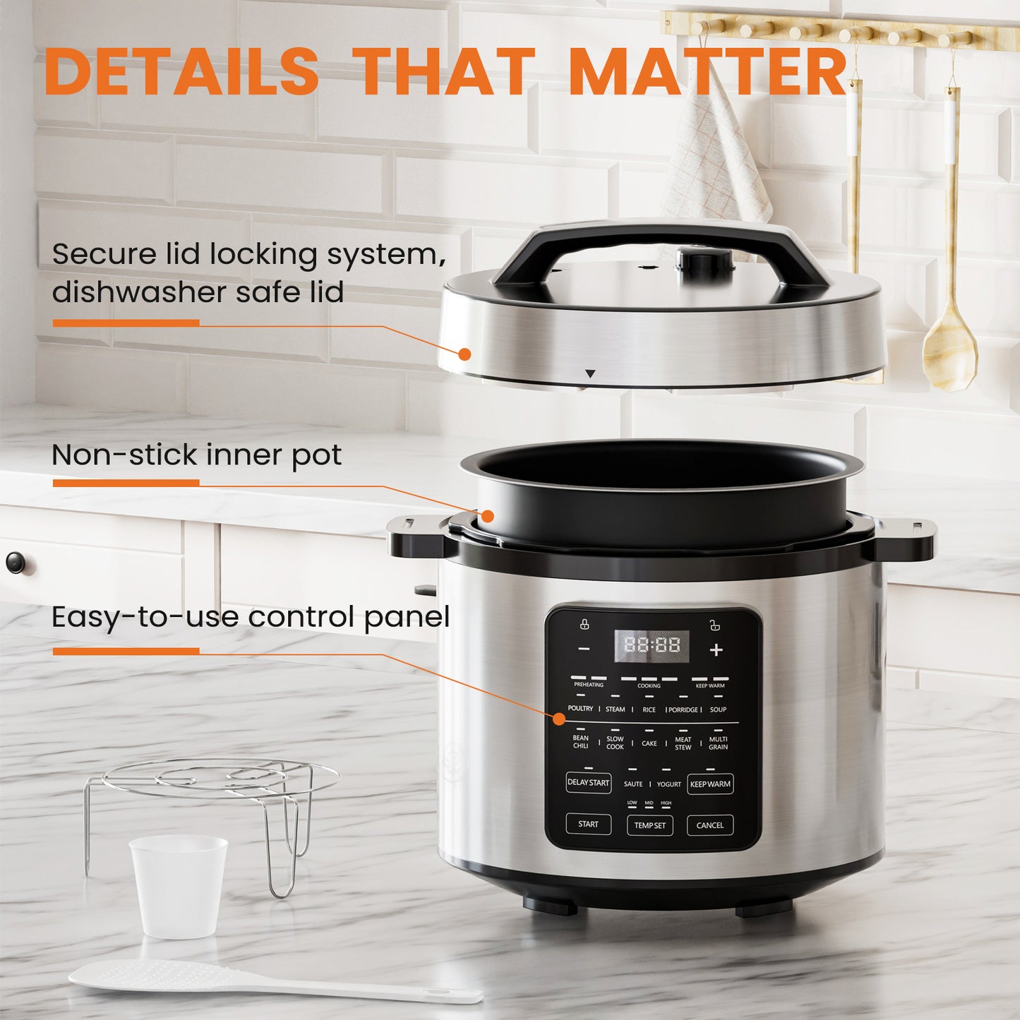 Clovoshop 9 In 1 Electric Pressure Cooker – Multi-Functional Smart Pot