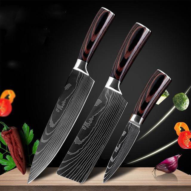 ClovoShop Carpenter’s Special 6-Piece & 8-Piece Kitchen Knife Set – Stainless Steel Chef Knife