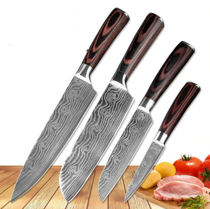 ClovoShop Carpenter’s Special 6-Piece & 8-Piece Kitchen Knife Set – Stainless Steel Chef Knife