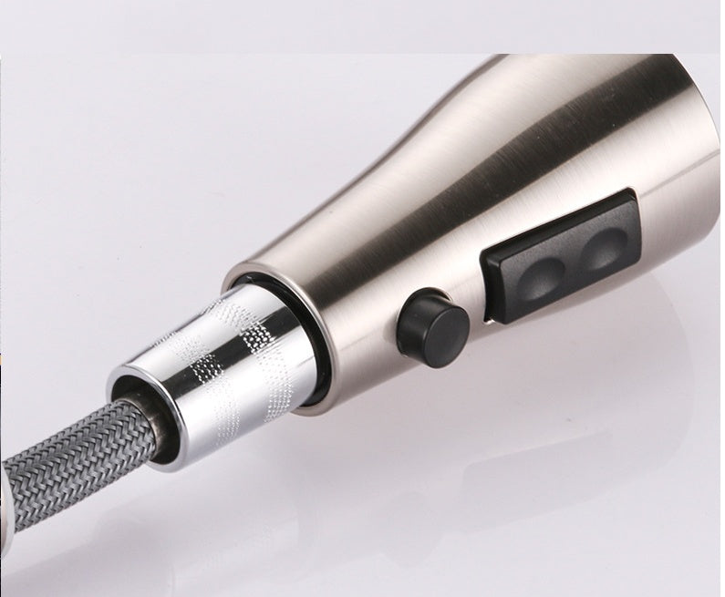 Clovoshop Pull-out Hot and Cold Kitchen Sink Faucet – Brushed Copper