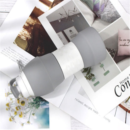 Clovoshop Silicone Folding Water Bottle – Portable 580ML for Travel & Sports