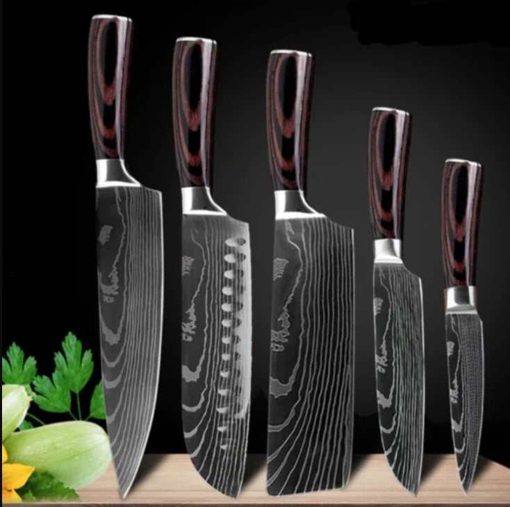 ClovoShop Carpenter’s Special 6-Piece & 8-Piece Kitchen Knife Set – Stainless Steel Chef Knife