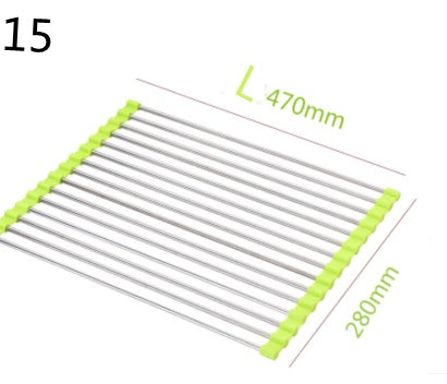 Clovoshop Folding Kitchen Drain Sink Rack – Stainless Steel, Space-Saving