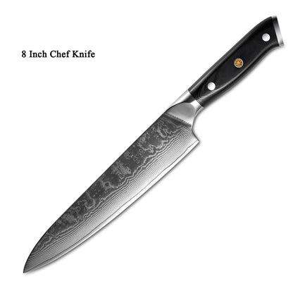 Clovoshop Japanese Damascus Steel Kitchen Knife – Fruit & Chef Knife