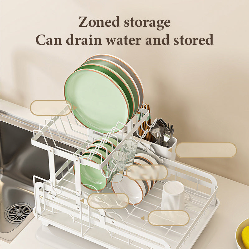 Clovoshop Collapsible Kitchen Dish Rack – All-in-One, Space-Saving Design