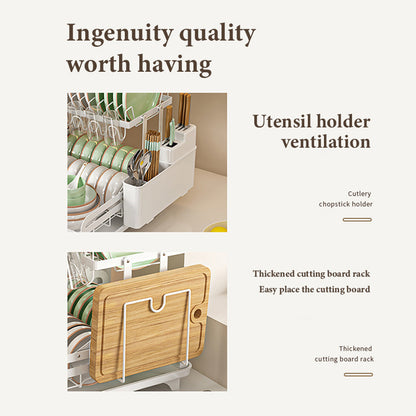 Clovoshop Collapsible Kitchen Dish Rack – All-in-One, Space-Saving Design