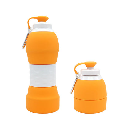Clovoshop Silicone Folding Water Bottle – Portable 580ML for Travel & Sports