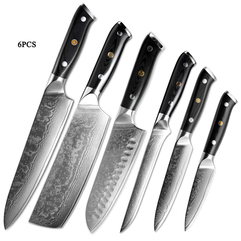 Clovoshop Japanese Damascus Steel Kitchen Knife – Fruit & Chef Knife