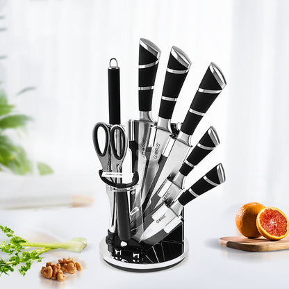 Clovoshop Kitchen Knife Set – Stainless Steel Blades with Acrylic Holder