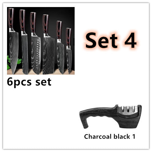 ClovoShop Carpenter’s Special 6-Piece & 8-Piece Kitchen Knife Set – Stainless Steel Chef Knife