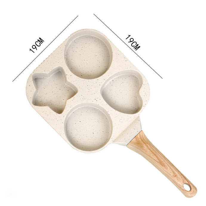 Medical Stone Breakfast Pot 4 Holes Creative Heart Egg Frying Pan