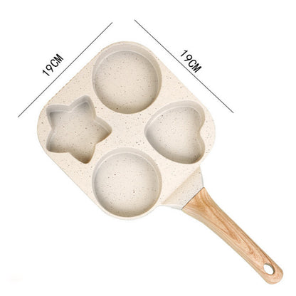 Medical Stone Breakfast Pot 4 Holes Creative Heart Egg Frying Pan
