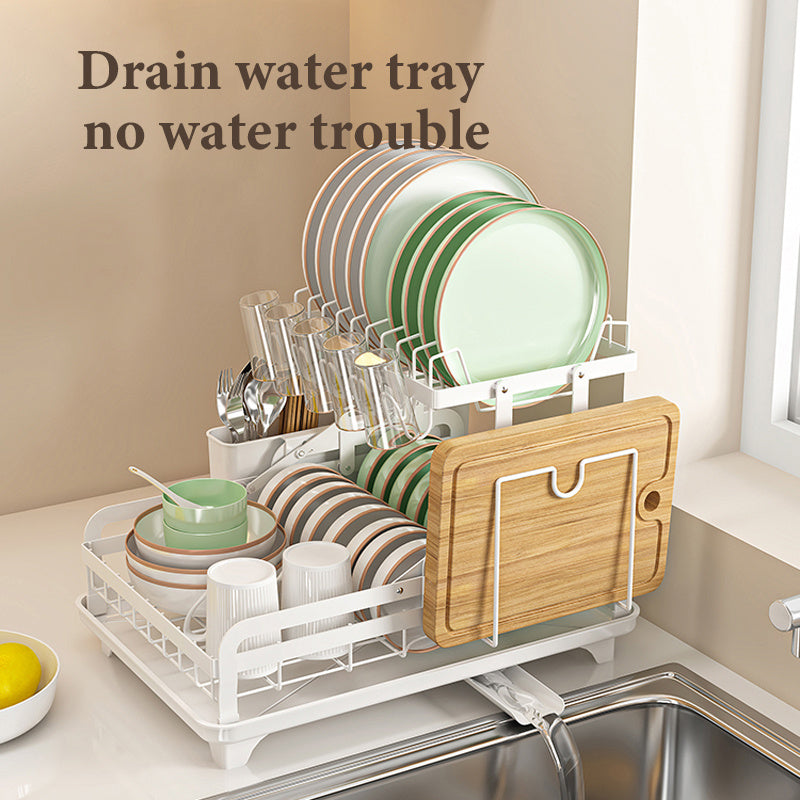 Clovoshop Collapsible Kitchen Dish Rack – All-in-One, Space-Saving Design