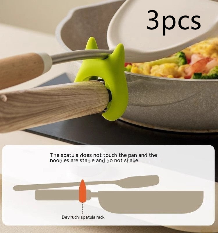 Clovoshop Multifunctional Silicone Spoon Holder – Anti-Overflow & Anti-Scalding